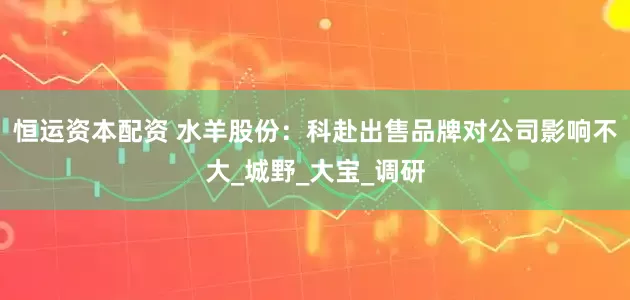 恒运资本配资 水羊股份：科赴出售品牌对公司影响不大_城野_大宝_调研