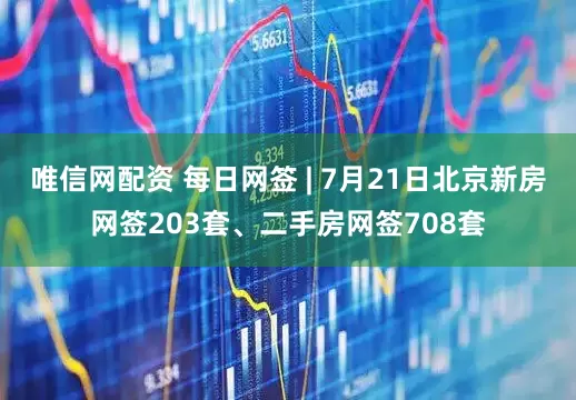 唯信网配资 每日网签 | 7月21日北京新房网签203套、二手房网签708套