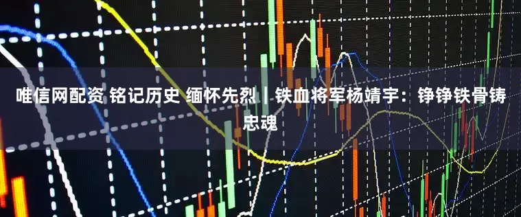 唯信网配资 铭记历史 缅怀先烈｜铁血将军杨靖宇：铮铮铁骨铸忠魂